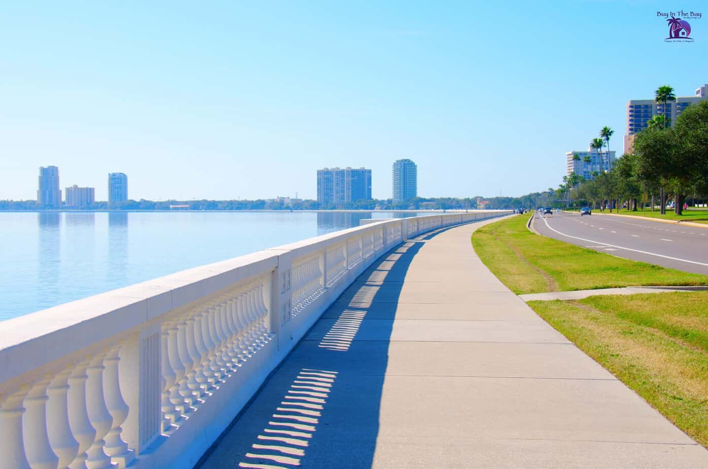 Bayshore Boulevard waterfront walkway in Tampa