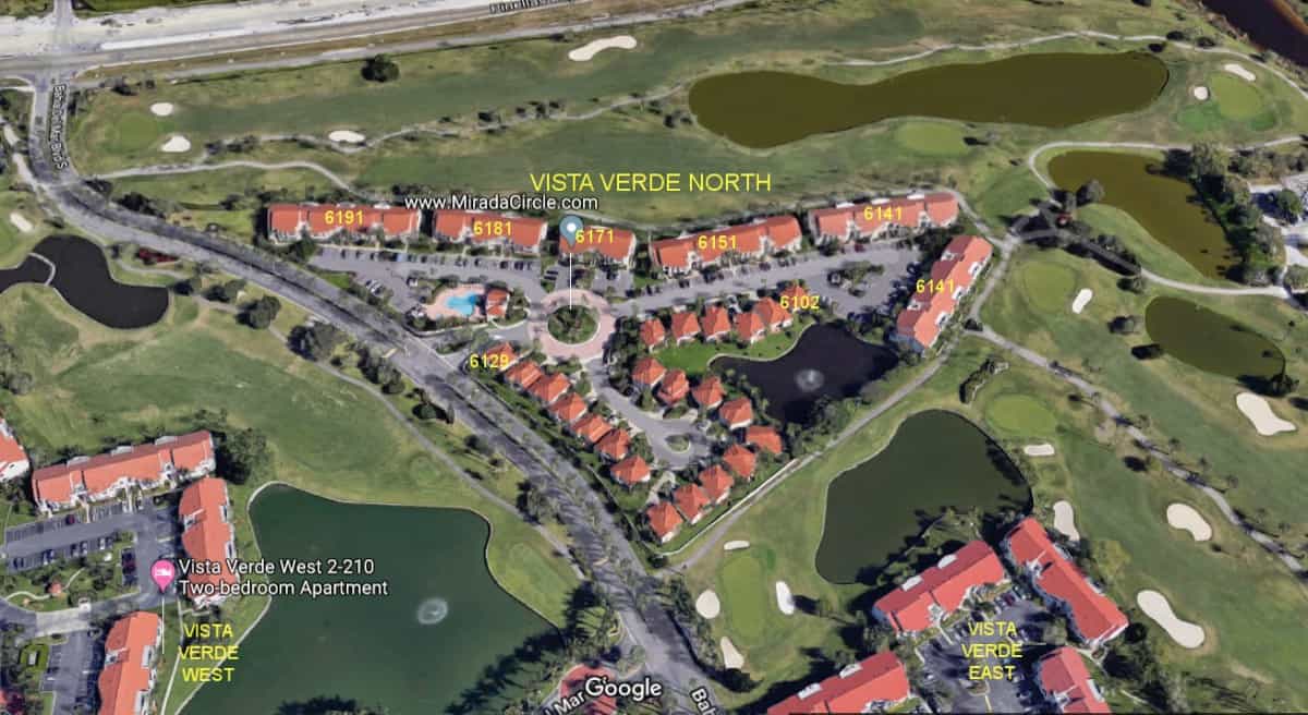 Ariel View Of The Condos at Vista Verde North St Petersburg Florida